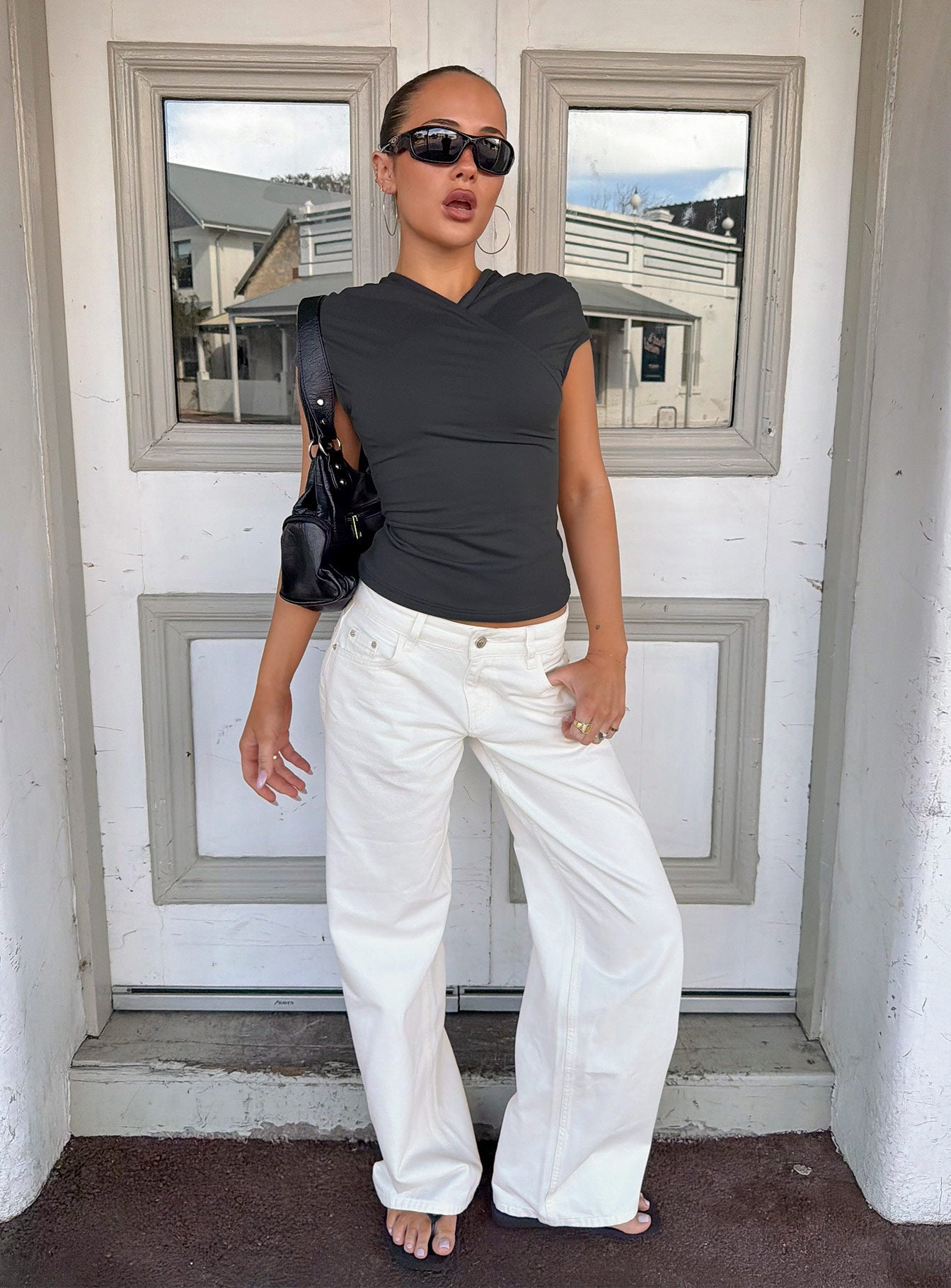 Ellanor Low Rise Straight Leg Jeans White