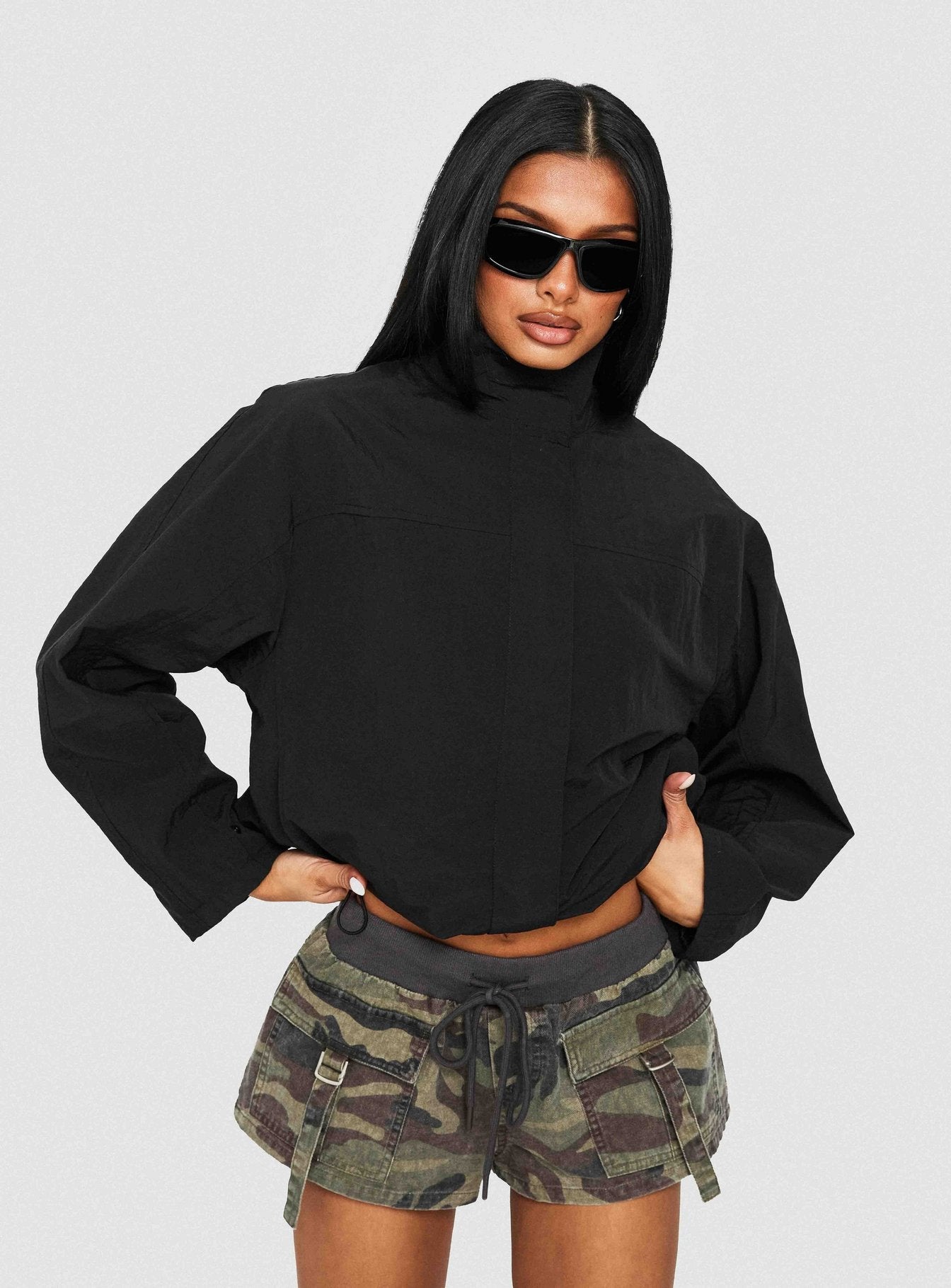 Shoreline Windbreaker Jacket Noir