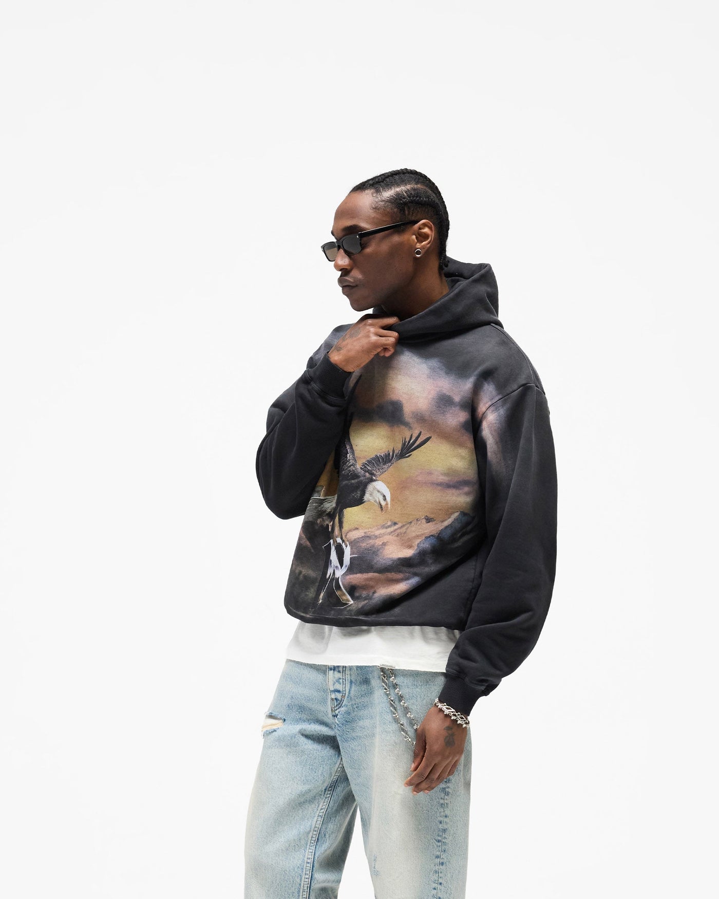 Chrome Flight Hoodie - Stained Black