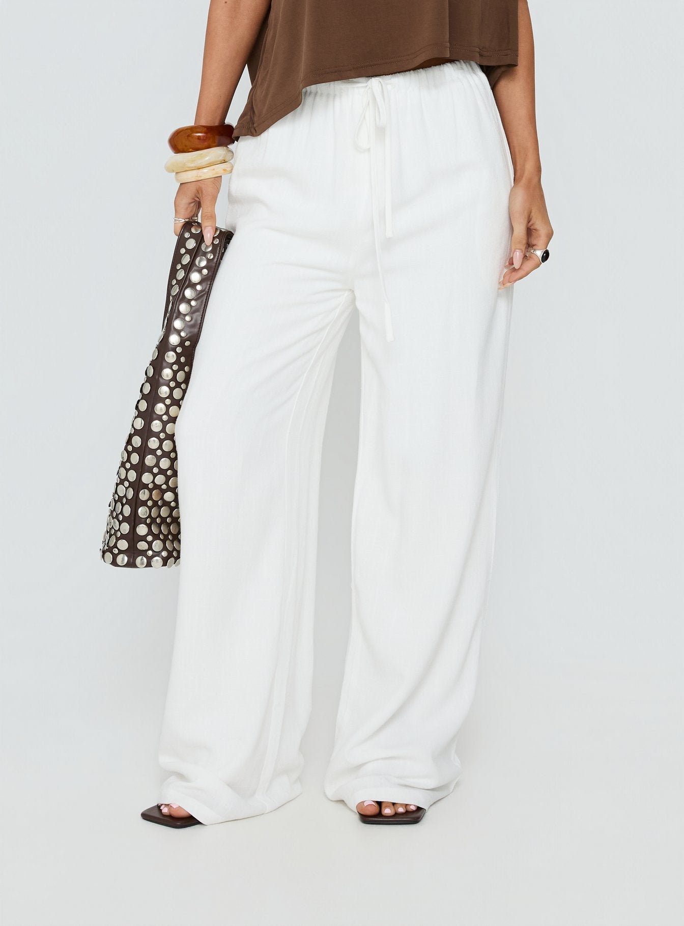Parklea Linen Blend Pants White