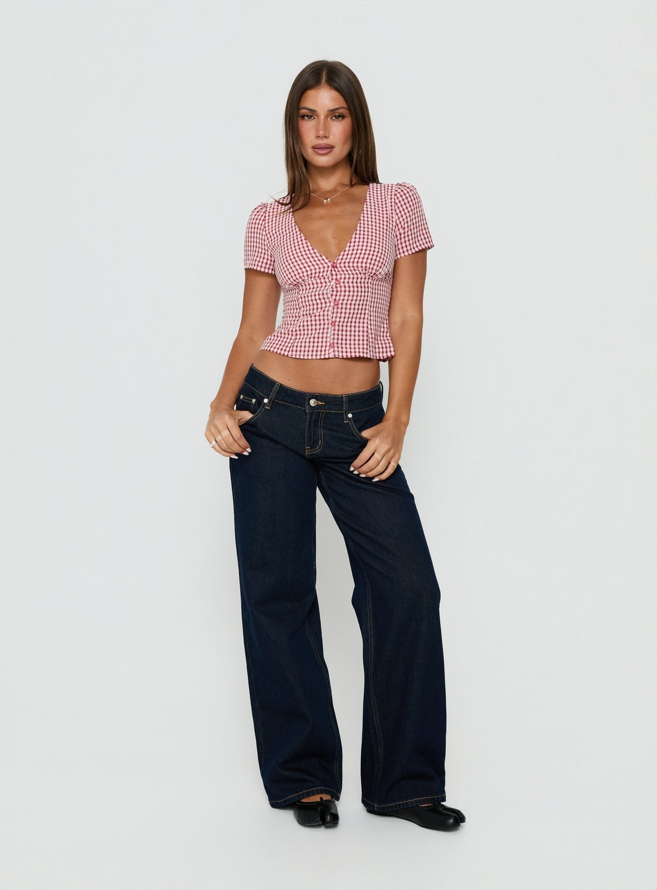 Isolda Top Red Gingham