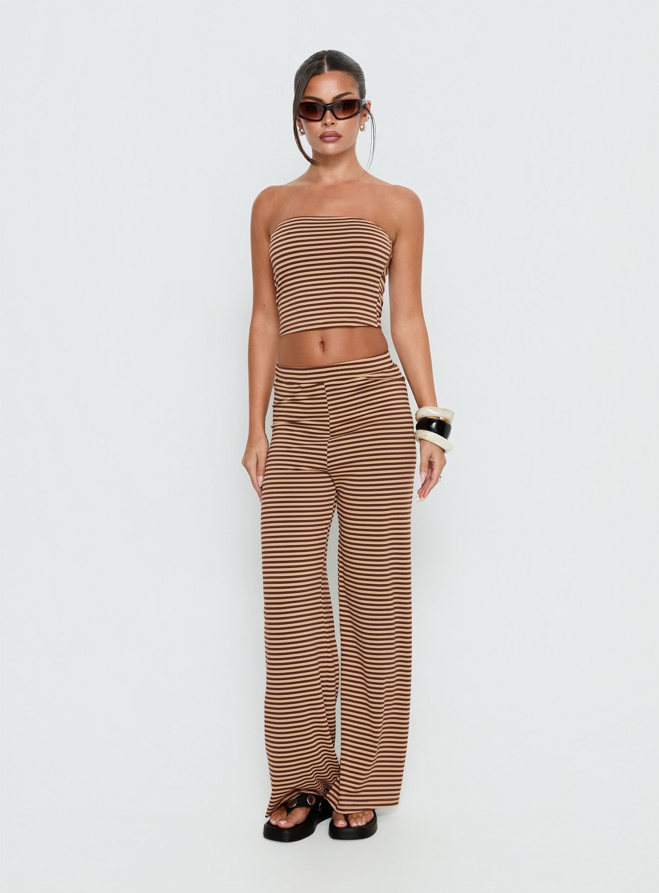 Timora Pants Brown Stripe