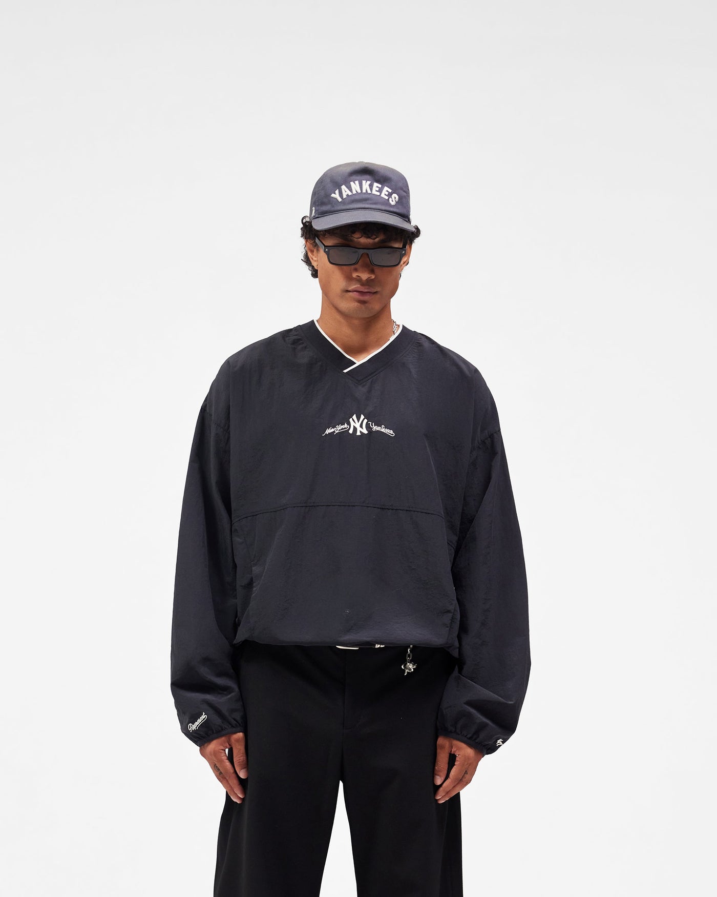 New York Yankees x Represent Nylon Pullover - Faded Black