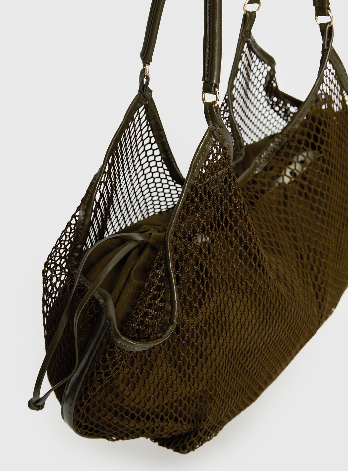 Isolda Mesh Tote Bag Khaki