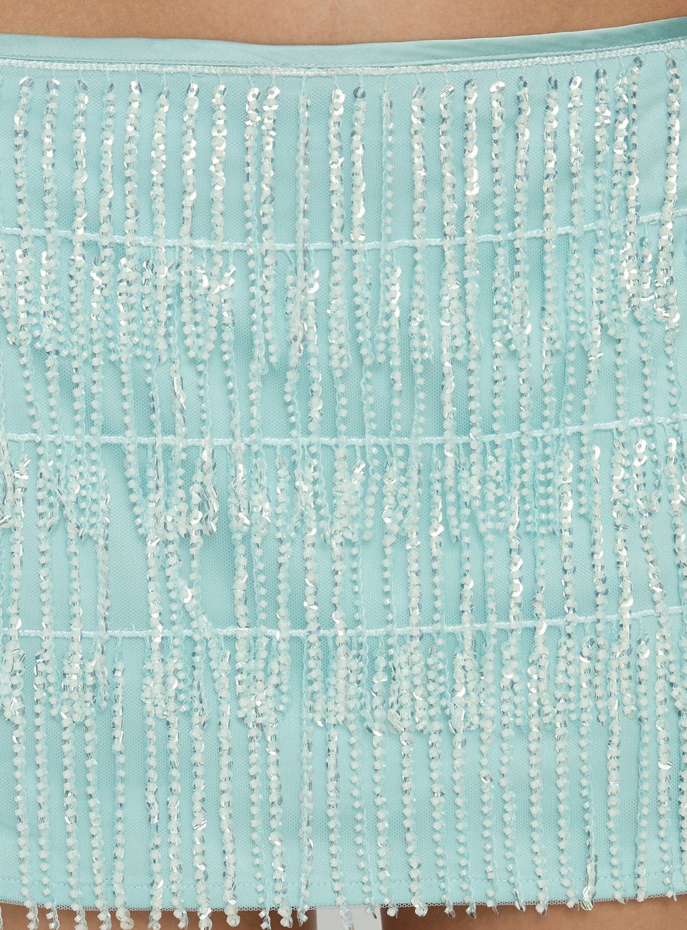 Stardom Tassel Mini Skirt Blue