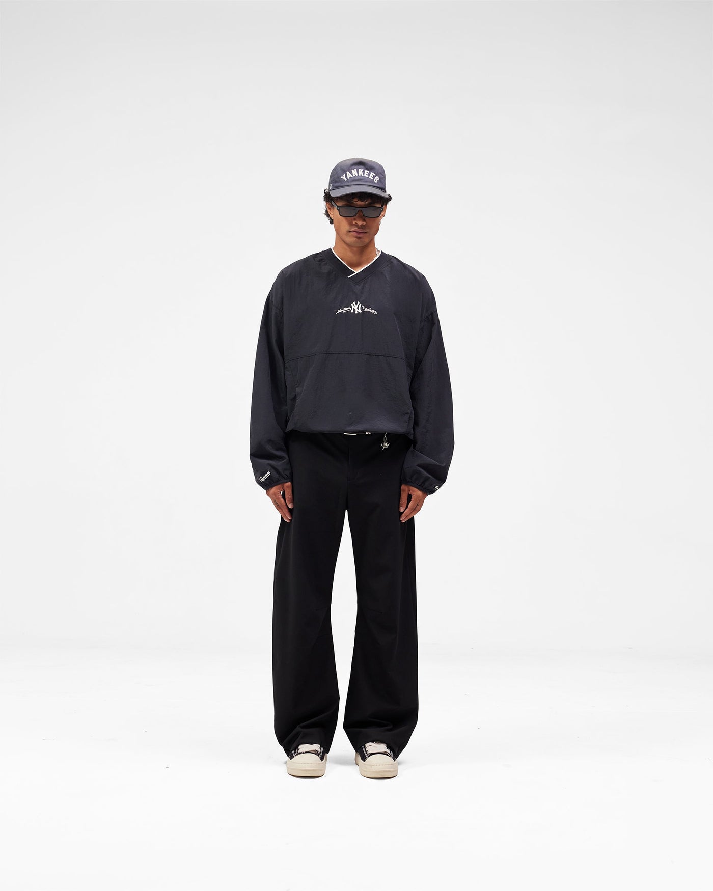 New York Yankees x Represent Nylon Pullover - Faded Black
