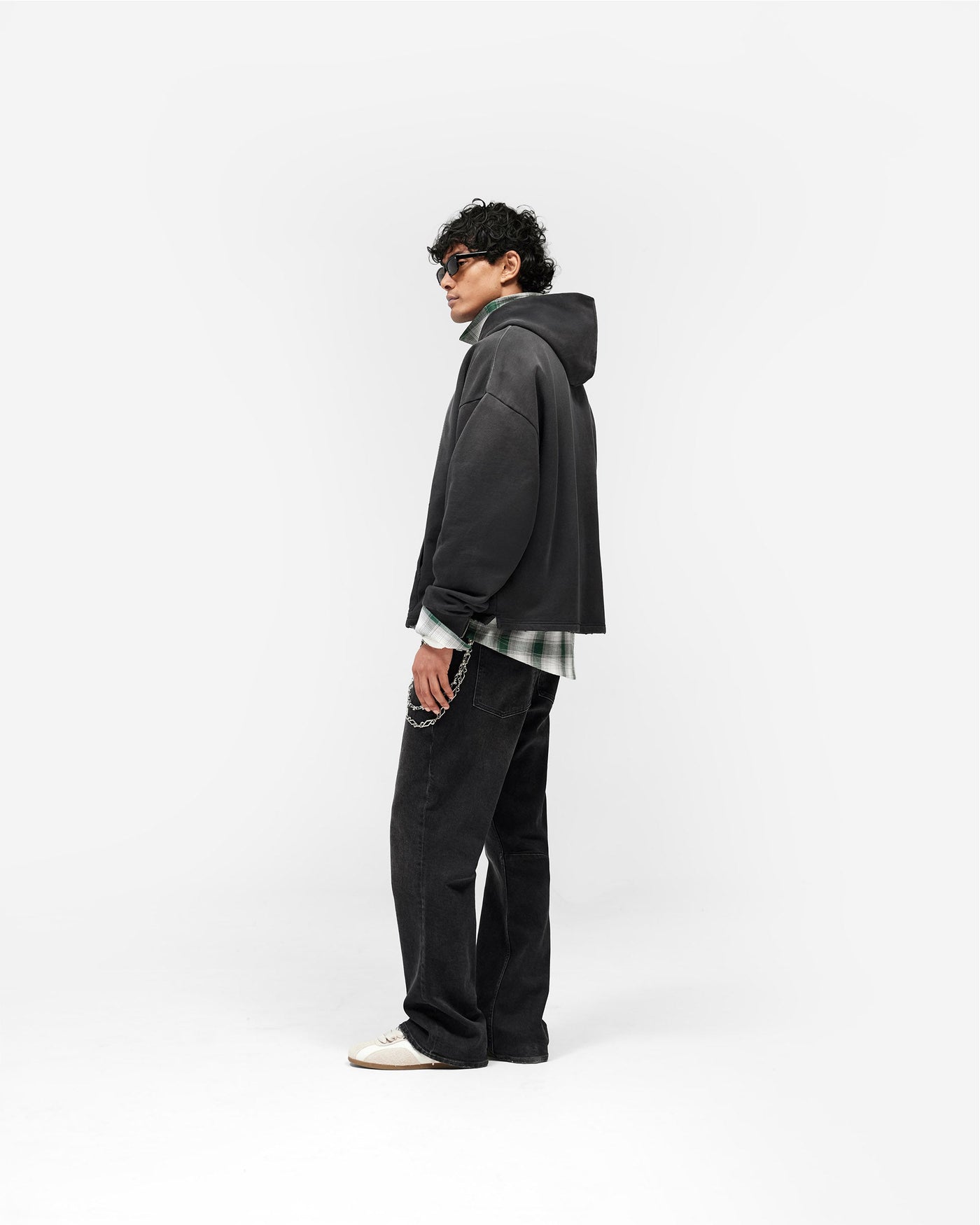 Represent Embellished Hoodie - Stained Black