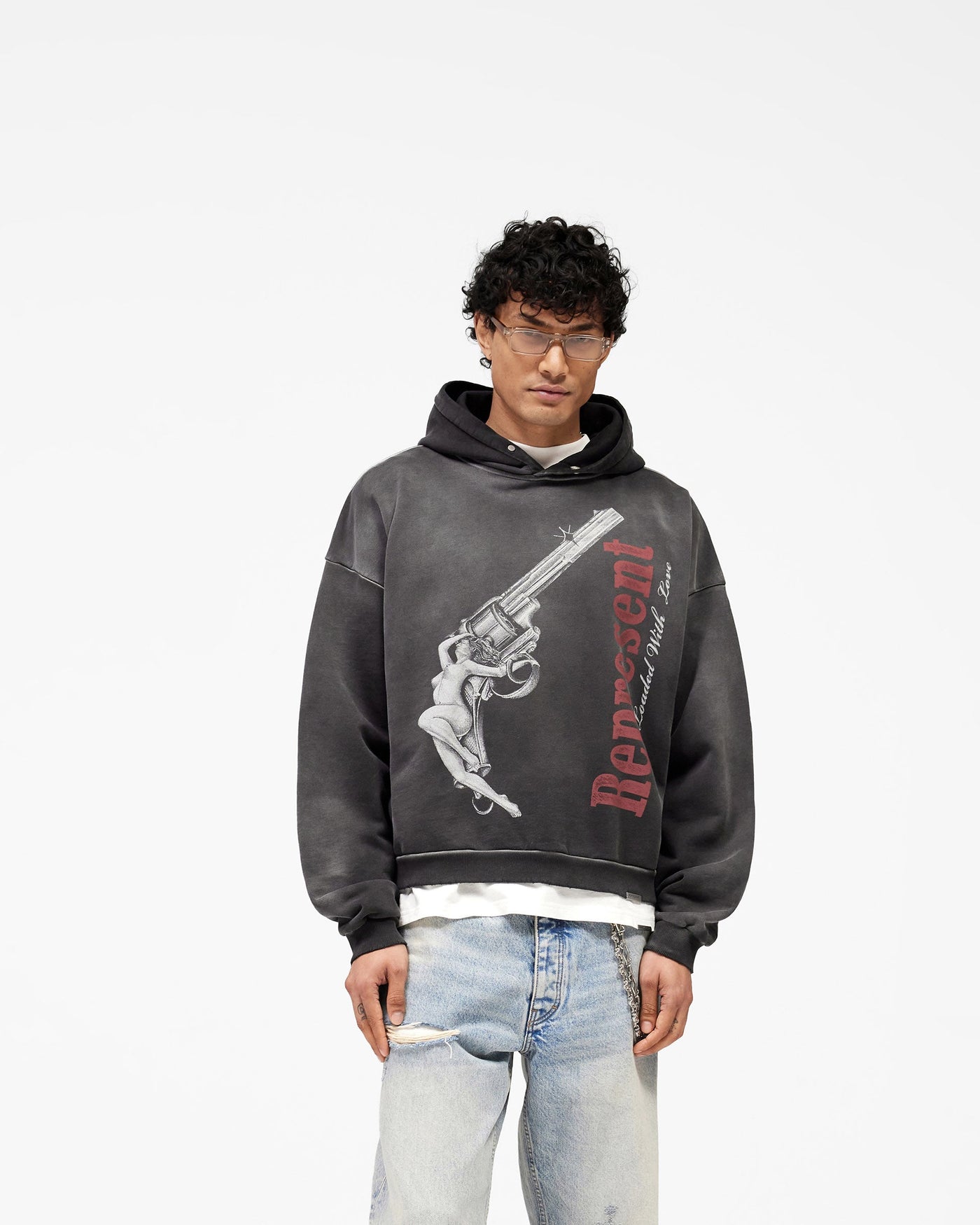 Loaded With Love Hoodie - Stained Black
