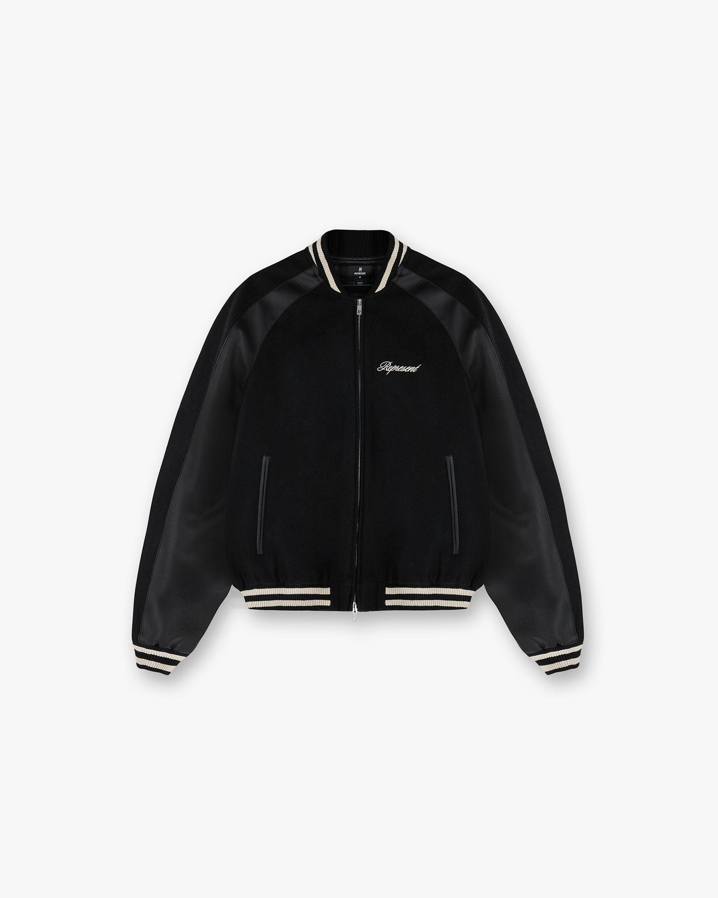 Raglan Varsity Jacket - Black