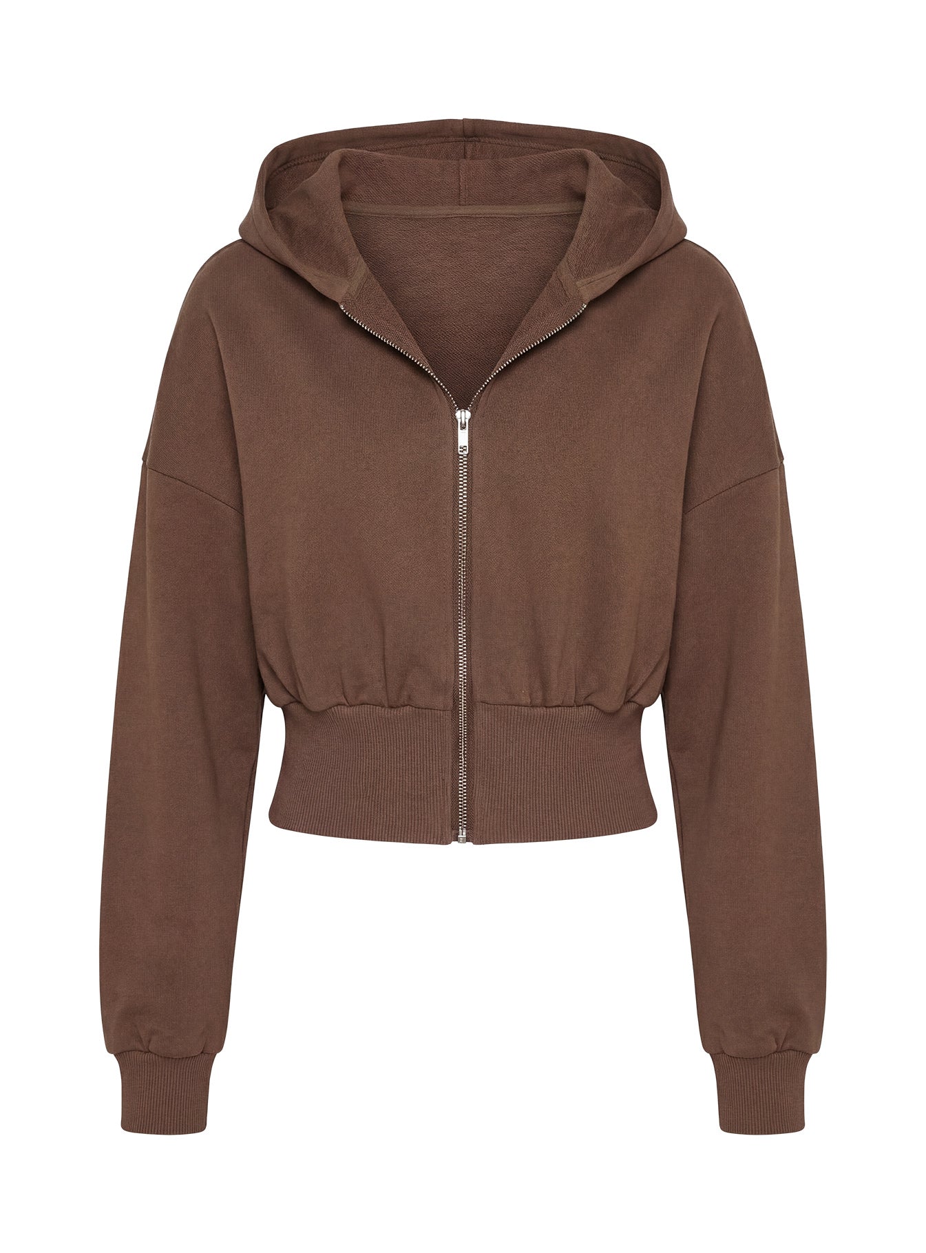 Daytime Cropped Blouson Hoodie Cocoa