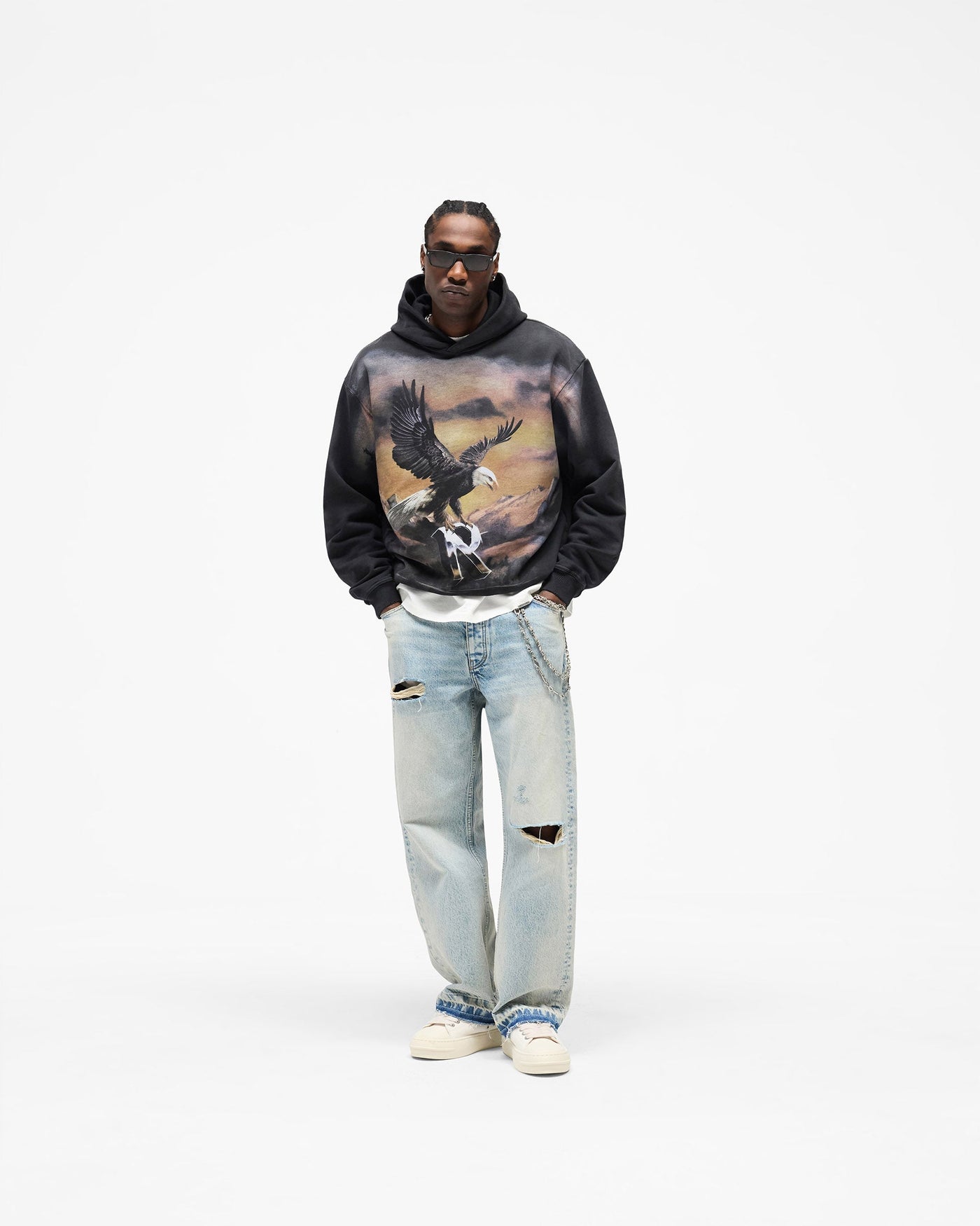 Chrome Flight Hoodie - Stained Black
