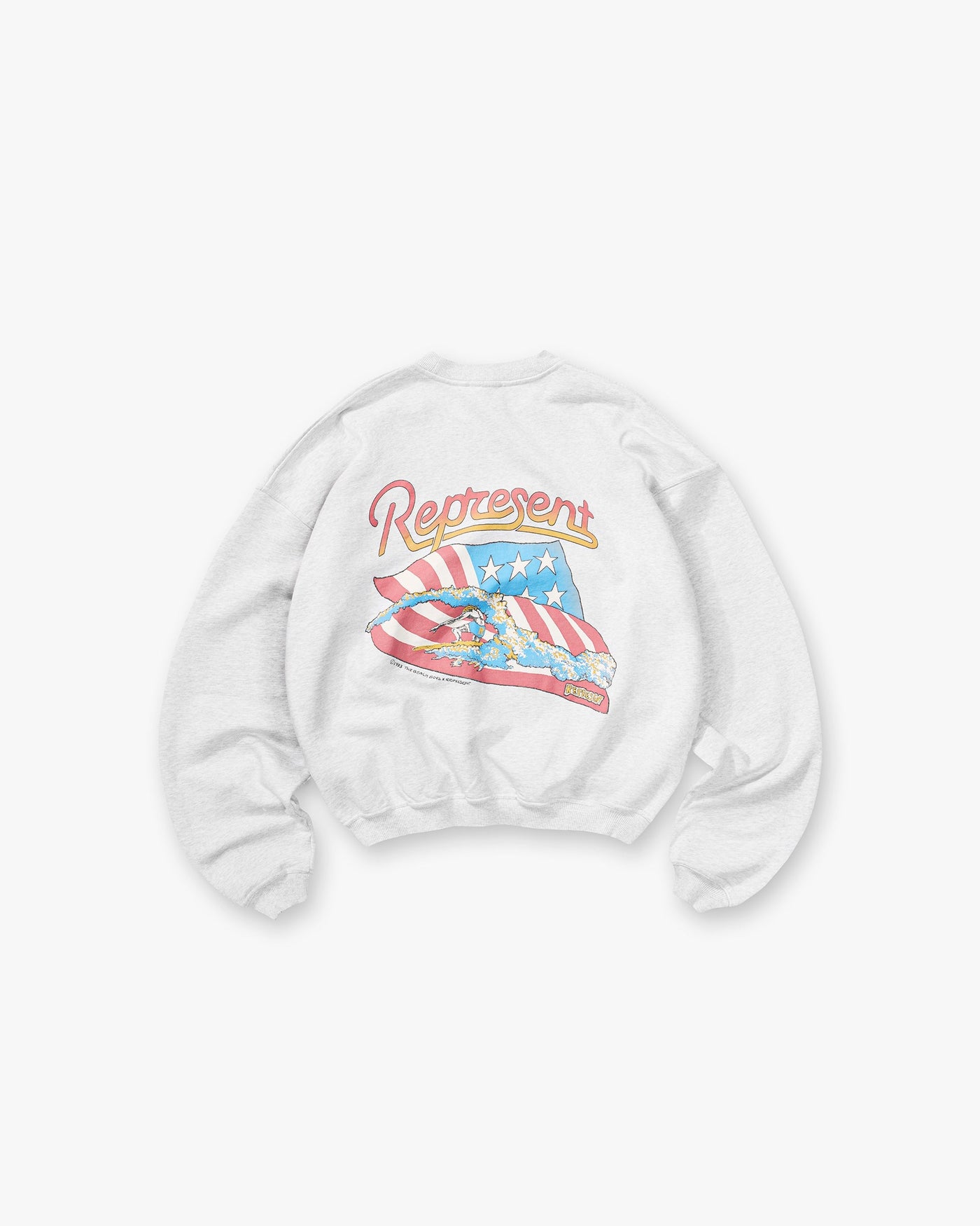 Represent x Beach Boys Americas Band Sweater - Ice Grey Marl