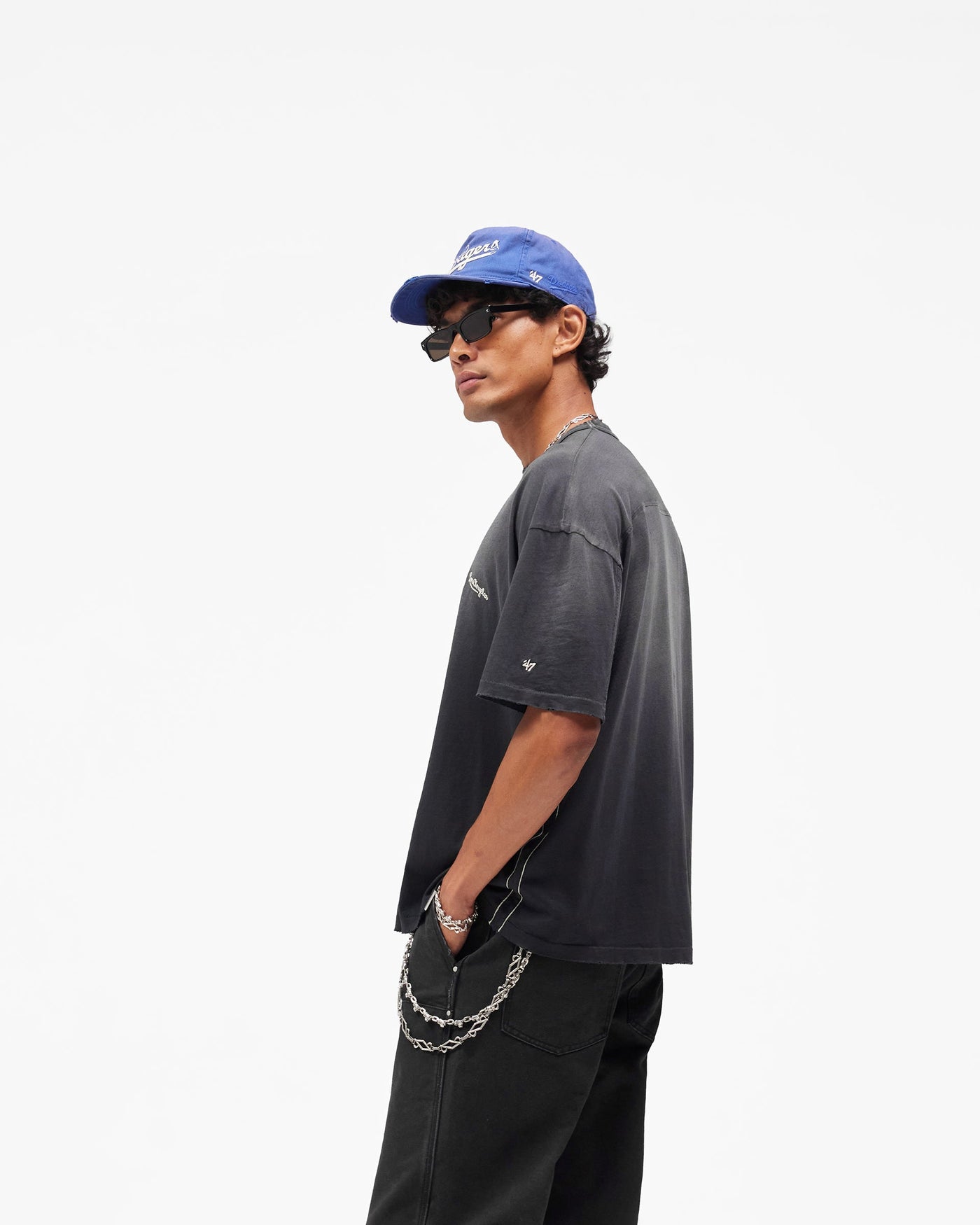 Los Angeles Dodgers x Represent T-Shirt - Stained Black