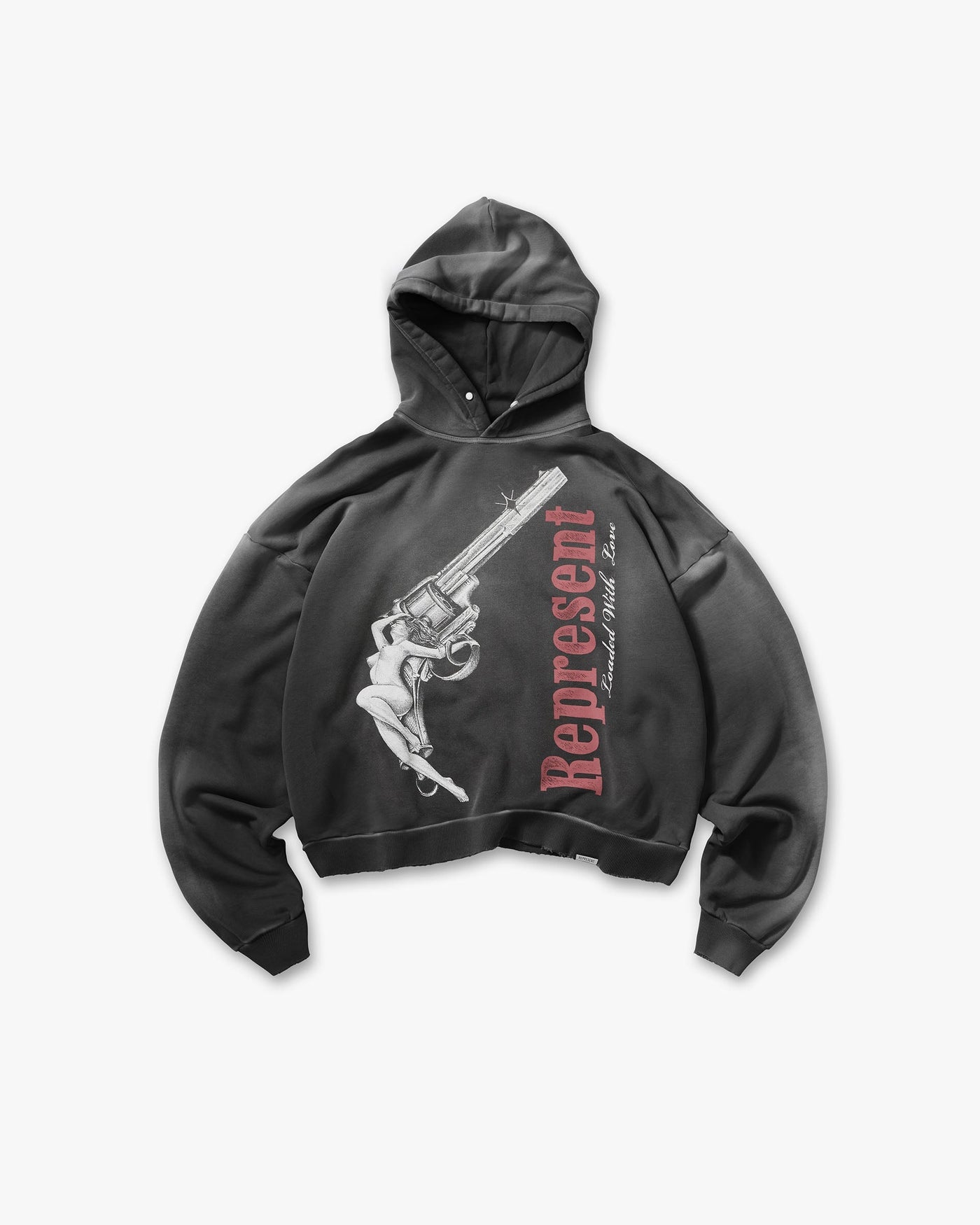 Loaded With Love Hoodie - Stained Black