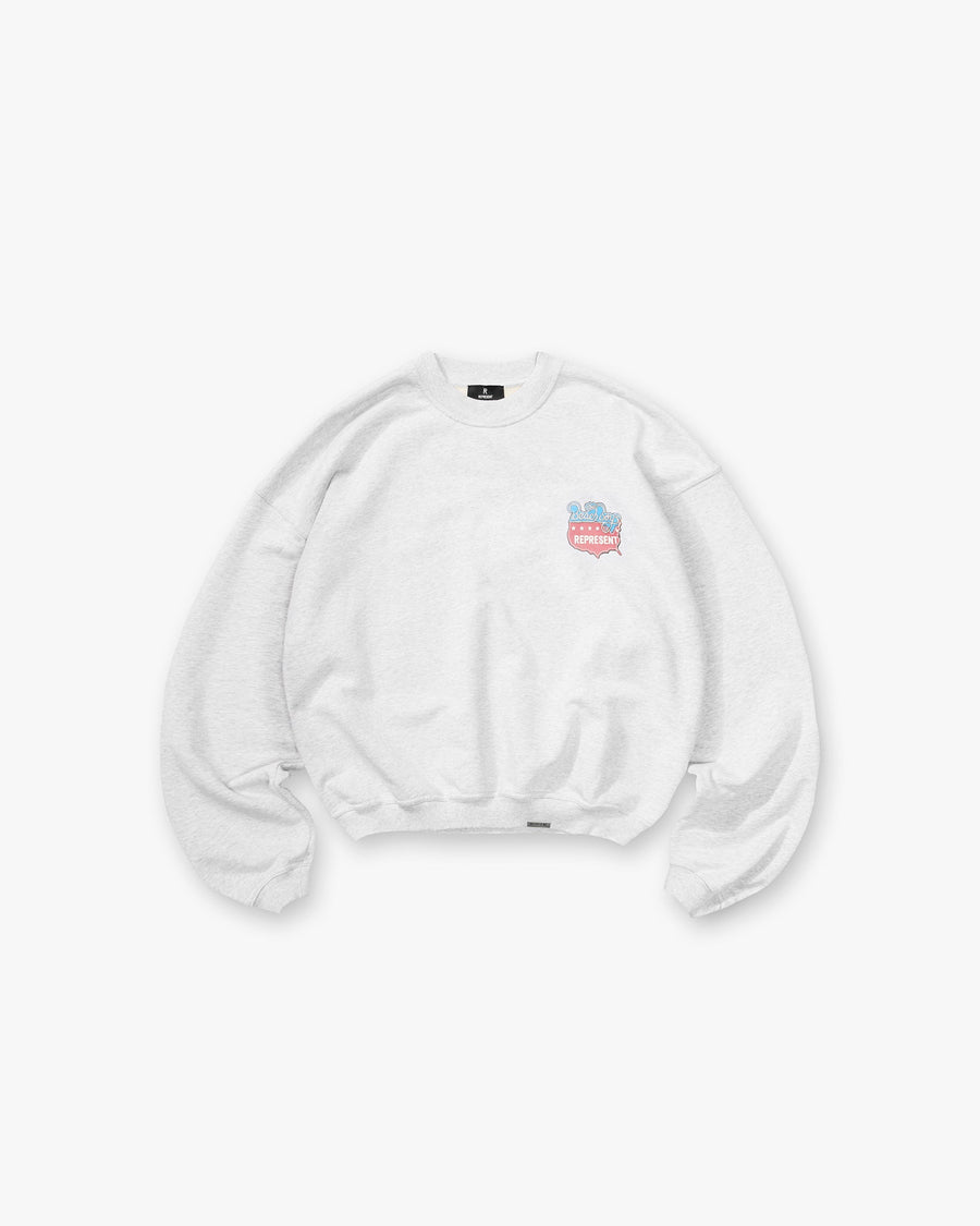 Represent x Beach Boys Americas Band Sweater - Ice Grey Marl