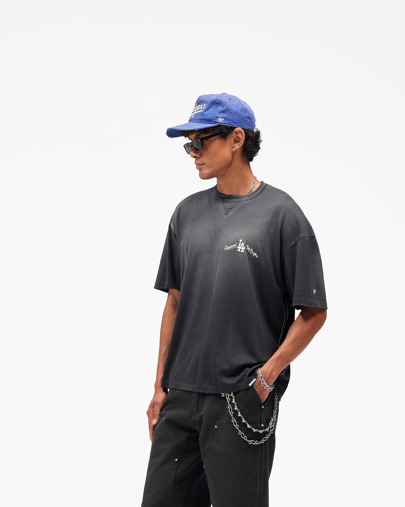 Los Angeles Dodgers x Represent T-Shirt - Stained Black