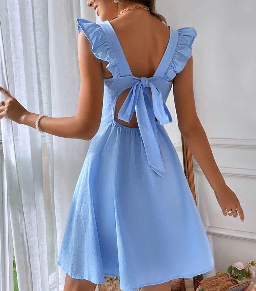 Robe Courte Dos Nu Élegante - Evangeline