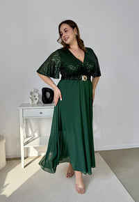 SERENA – Sukienka Maxi z Cekinami