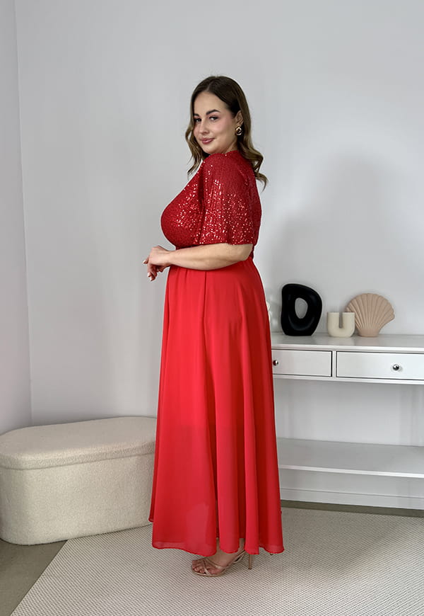 SERENA – Sukienka Maxi z Cekinami