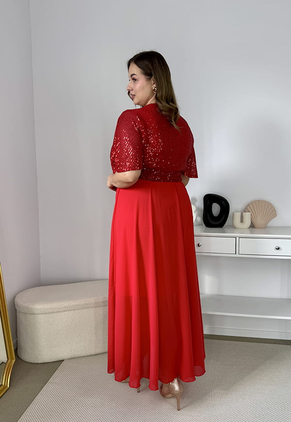 SERENA – Sukienka Maxi z Cekinami