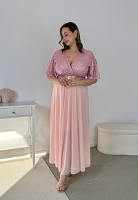 SERENA – Sukienka Maxi z Cekinami