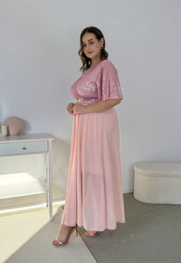 SERENA – Sukienka Maxi z Cekinami