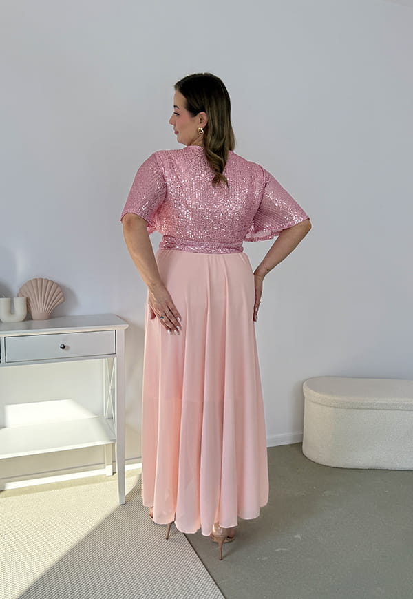 SERENA – Sukienka Maxi z Cekinami