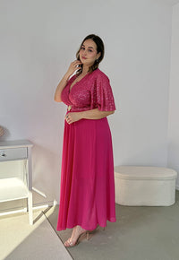 SERENA – Sukienka Maxi z Cekinami