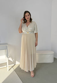 SERENA – Sukienka Maxi z Cekinami
