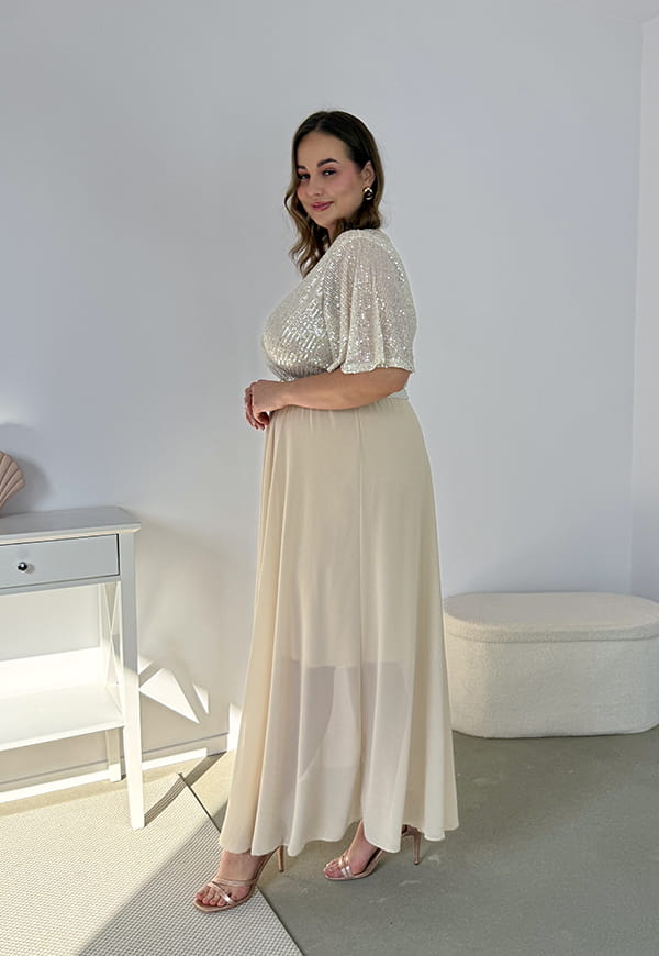 SERENA – Sukienka Maxi z Cekinami