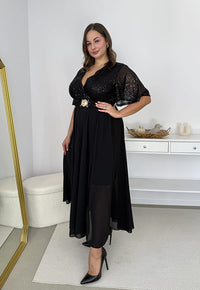 SERENA – Sukienka Maxi z Cekinami