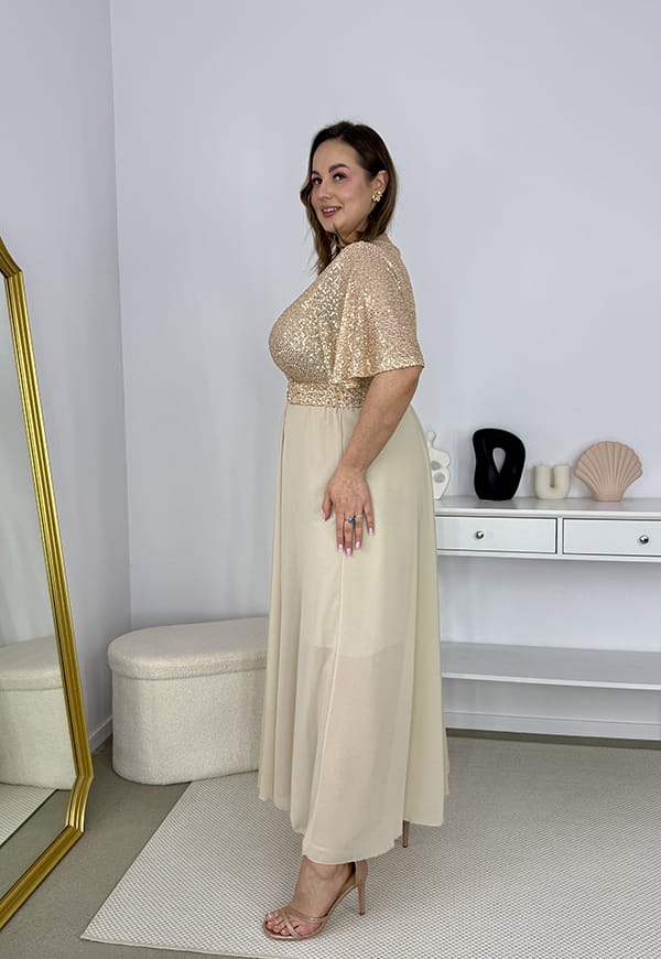 SERENA – Sukienka Maxi z Cekinami