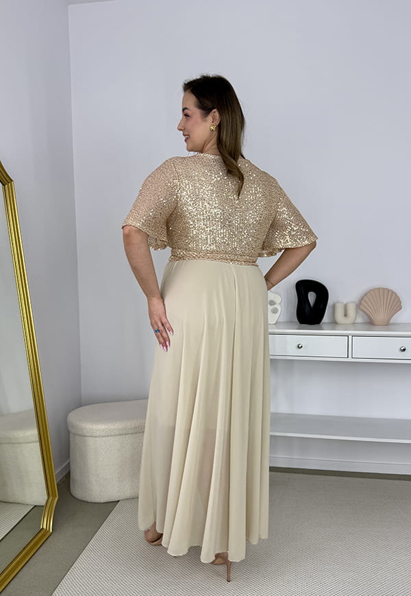 SERENA – Sukienka Maxi z Cekinami