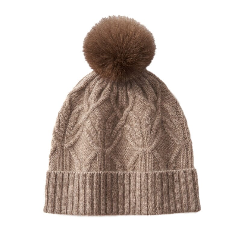 Bonnet Cachemire Pompon Amovible - Sophie