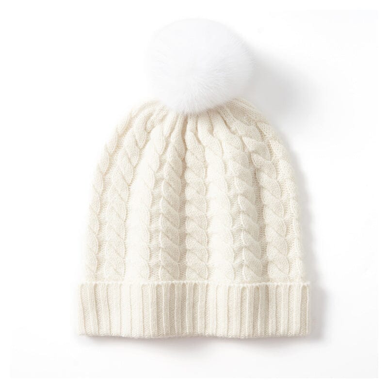 Bonnet Cachemire Pompon Amovible - Fanny