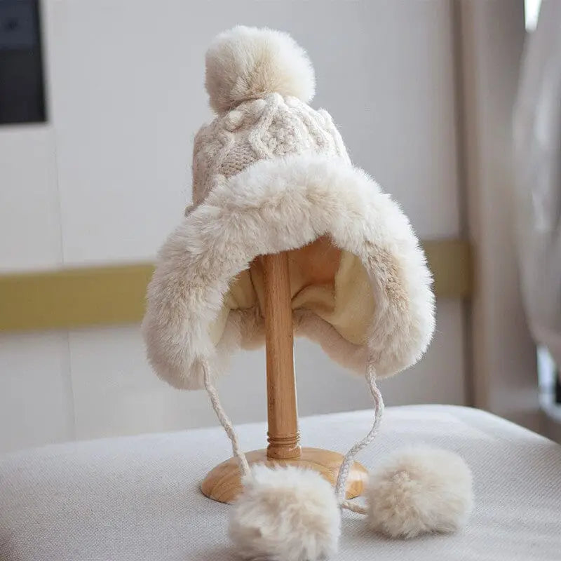 Bonnet Pompon Doublure Polaire