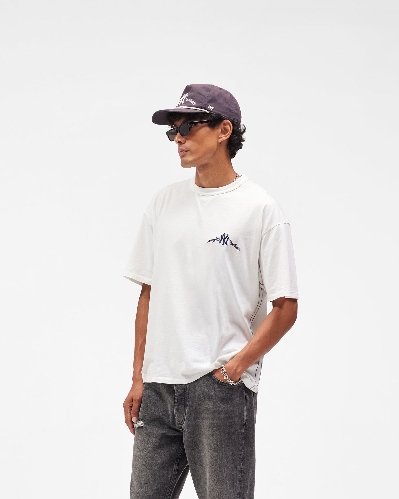 New York Yankees x Represent T-Shirt - Flat White