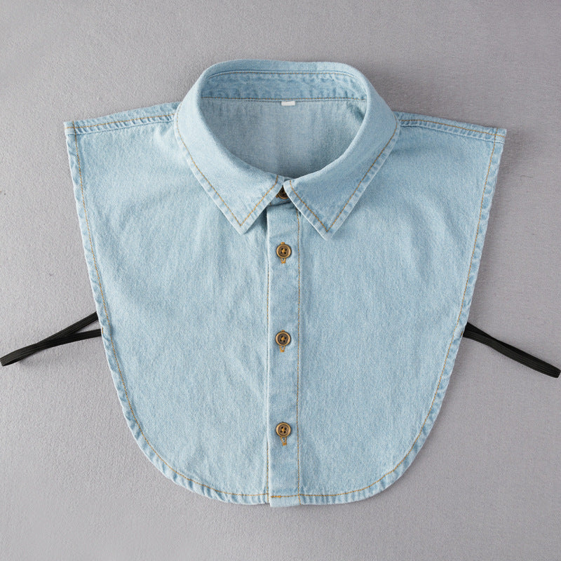 Col De Chemise Amovible - Denim