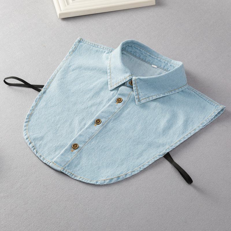 Col De Chemise Amovible - Denim