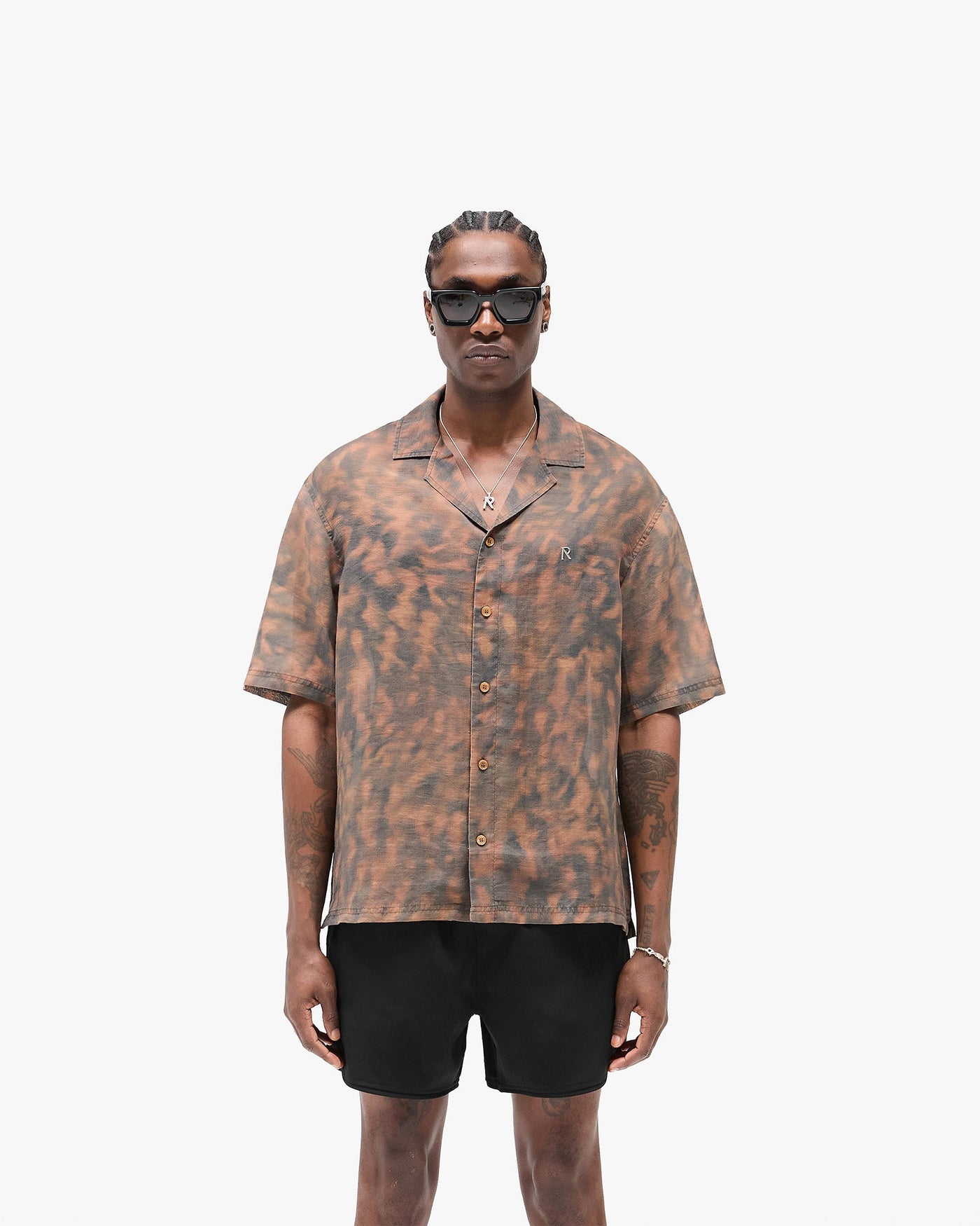 Tortoise Print Shirt - Brown