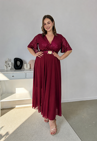 SERENA – Sukienka Maxi z Cekinami