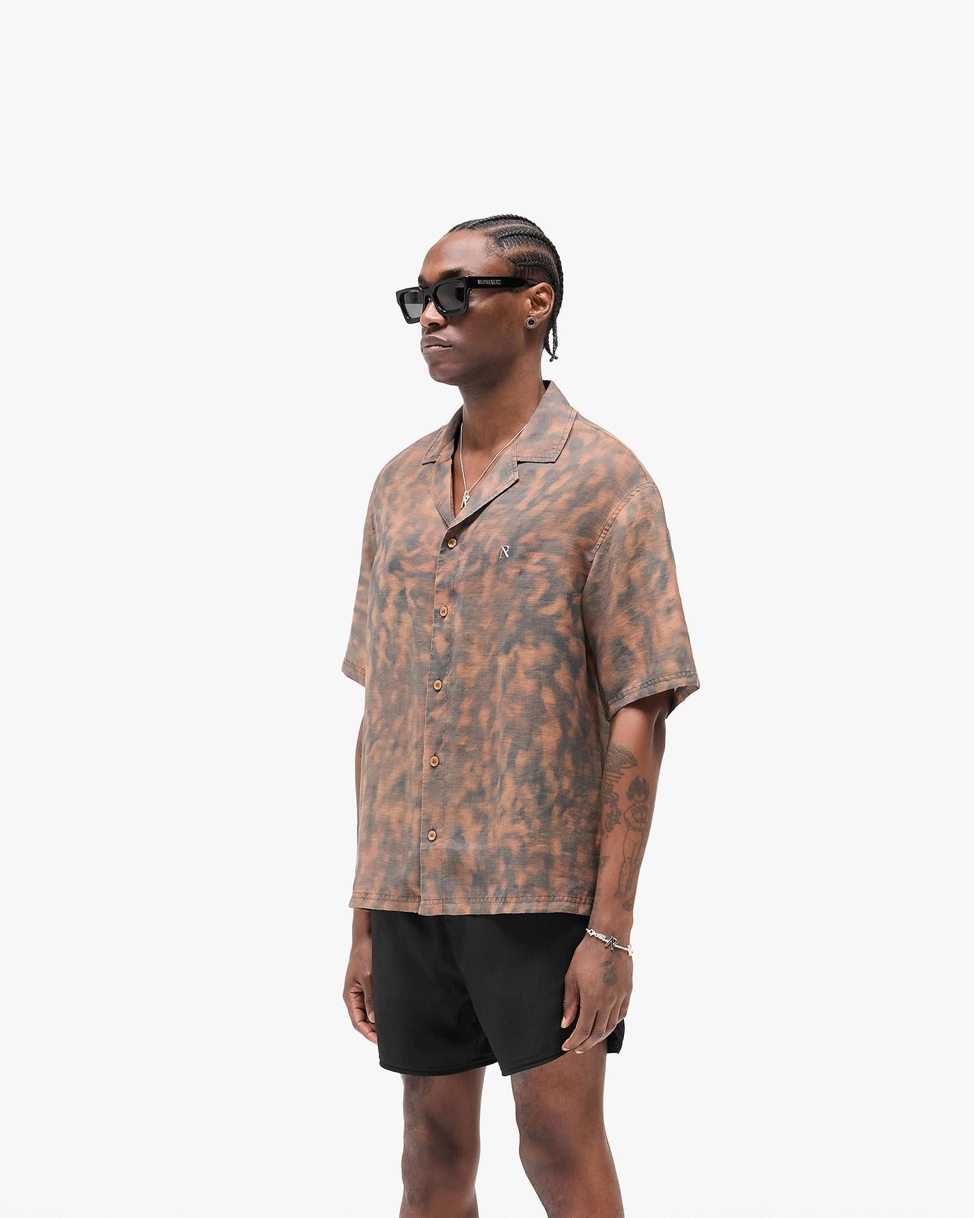Tortoise Print Shirt - Brown