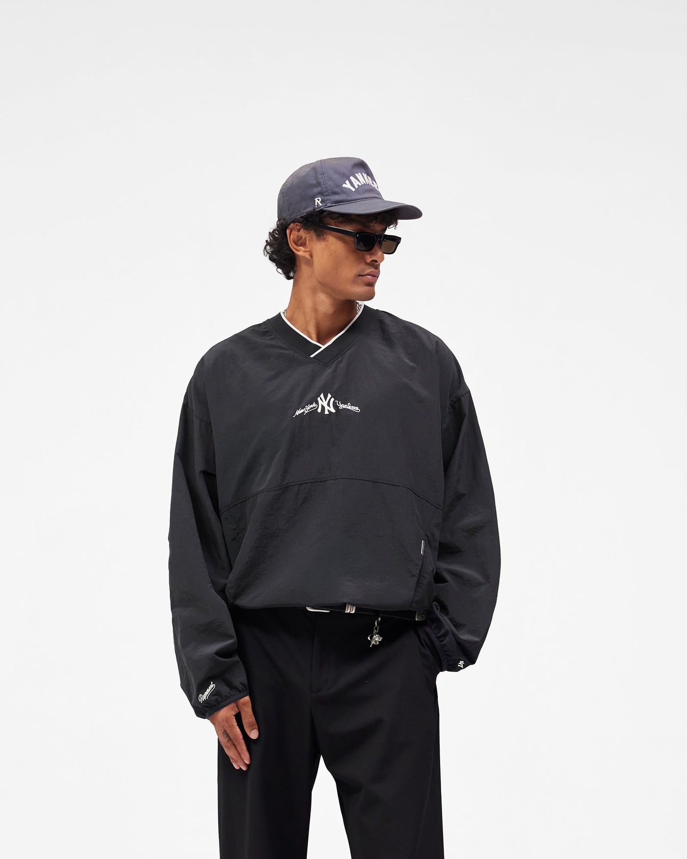 New York Yankees x Represent Nylon Pullover - Faded Black