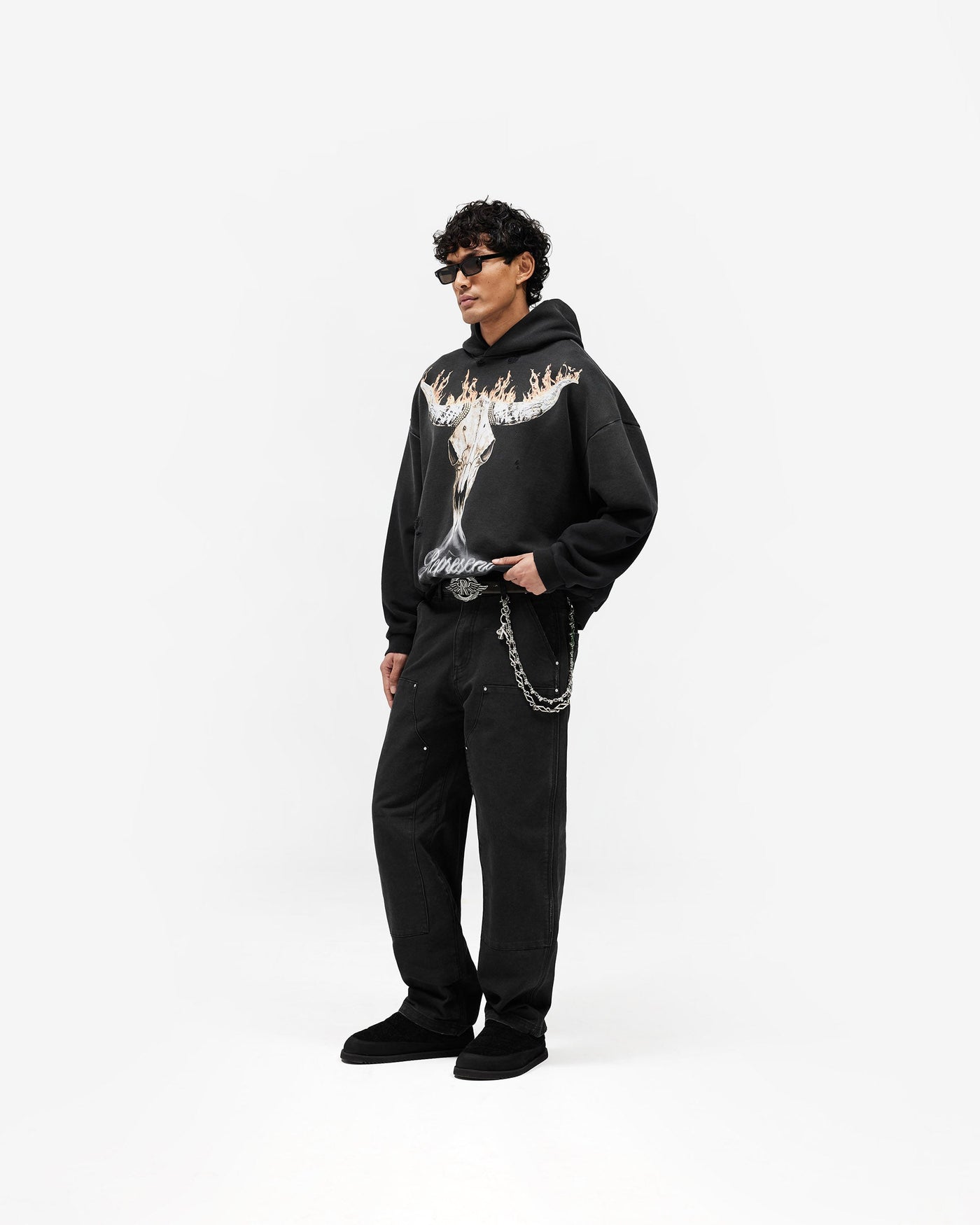 British Cowboys Hoodie - Stained Black