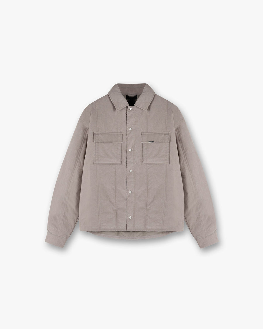 Quilted Overshirt - Mid Grey