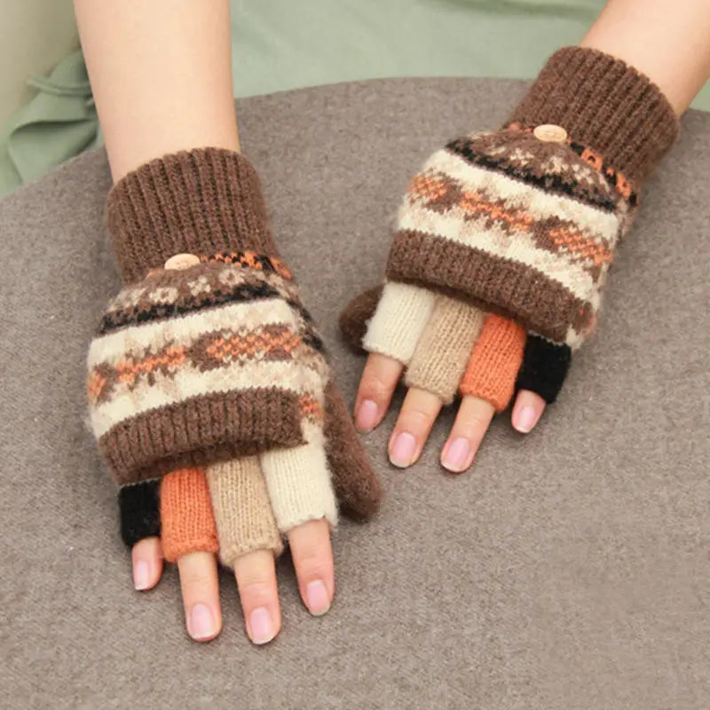 Moufles Mitaines Convertibles - Doublure Polaire