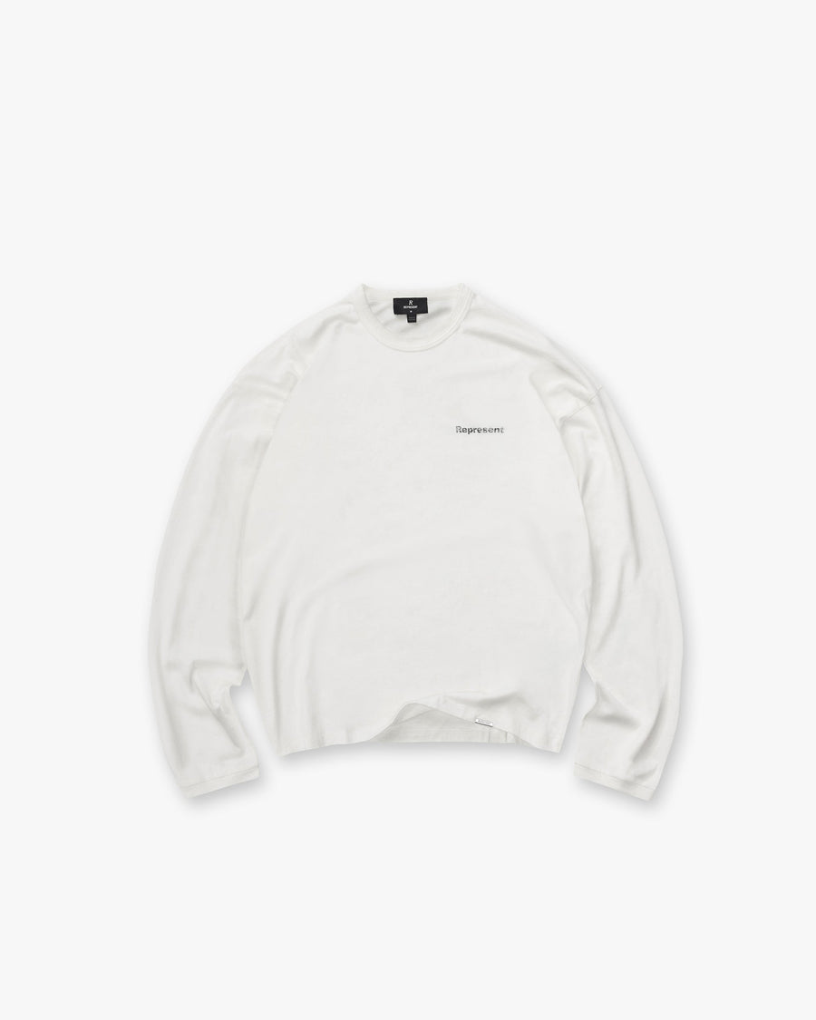 Lowercase Logo Long Sleeve T-Shirt - Flat White
