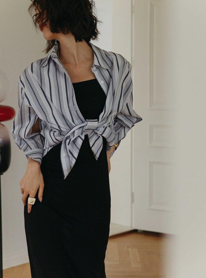 Robe Noire dos nu - Calissa, Élégante et Glamour
