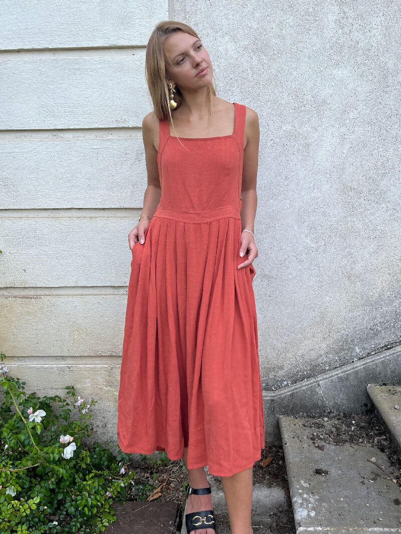 Louisa Robe Lin Dos Croisé