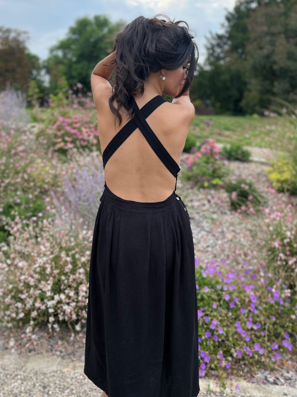 Louisa Robe Lin Dos Croisé